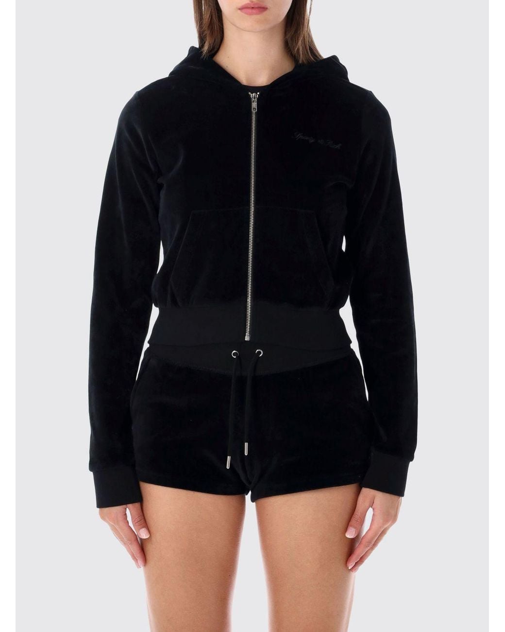 Sporty & Rich Black Sporty &Amp Rich Sweatshirt