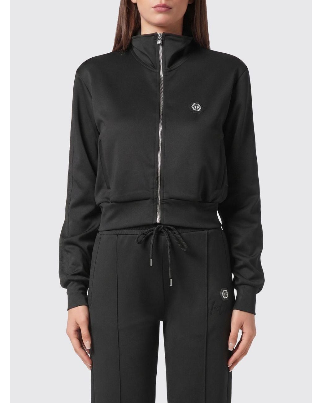 Philipp Plein Black Cotton Hoodie