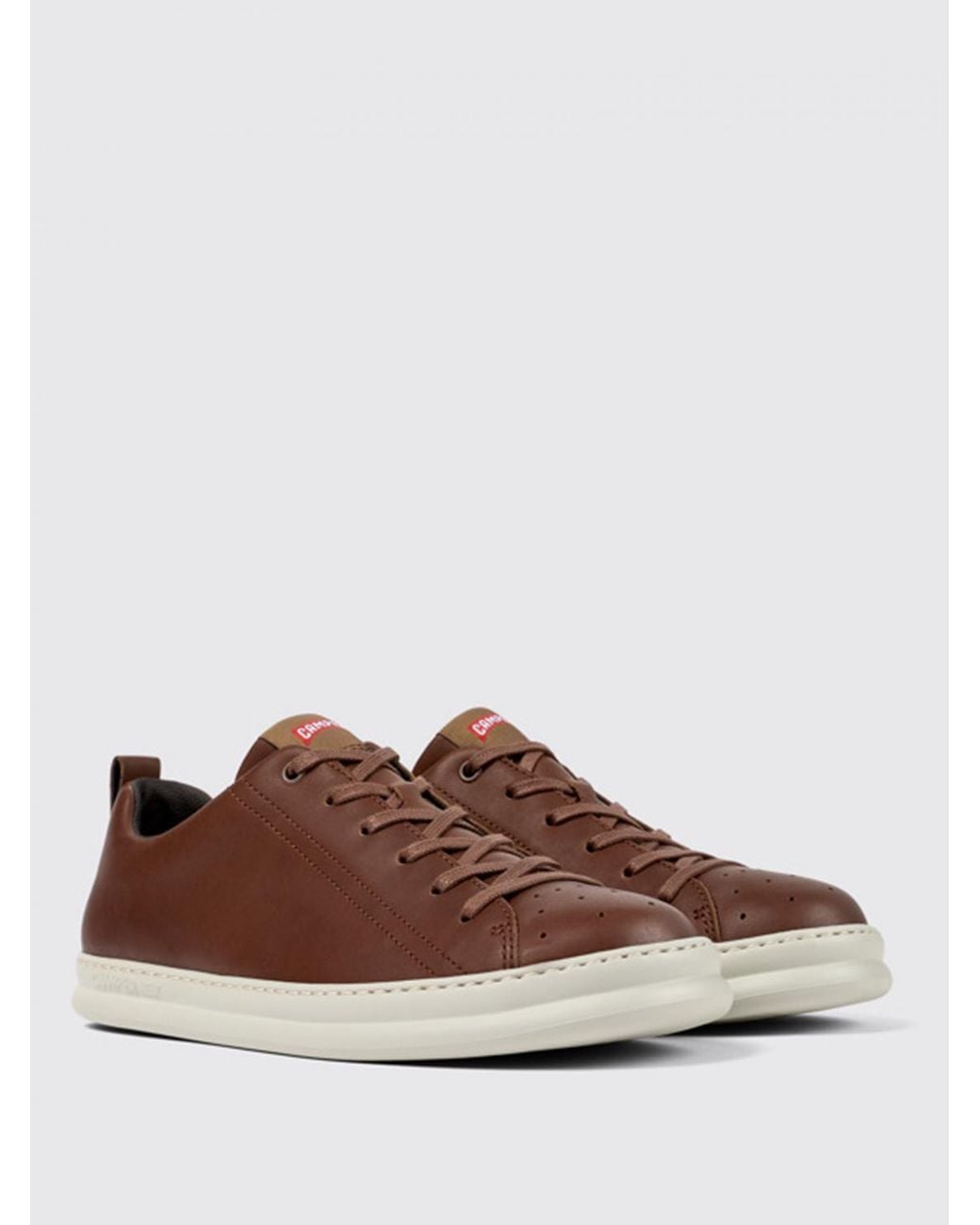 Camper Brown Runner Four Round-Toe Leather Sneakers for men