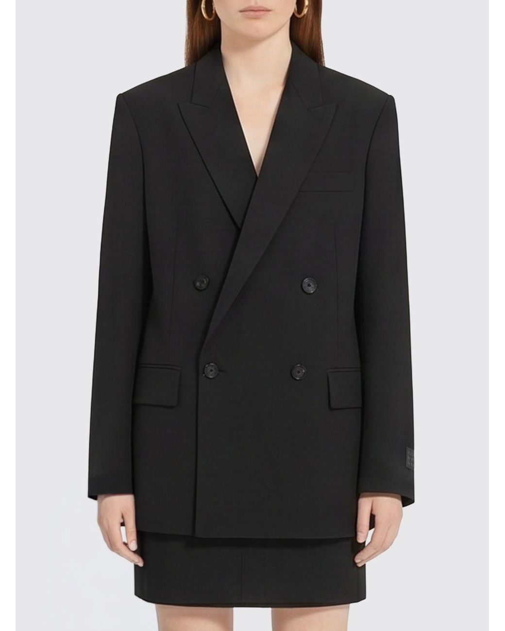 MM6 by Maison Margiela Black Double-Breasted Blazer
