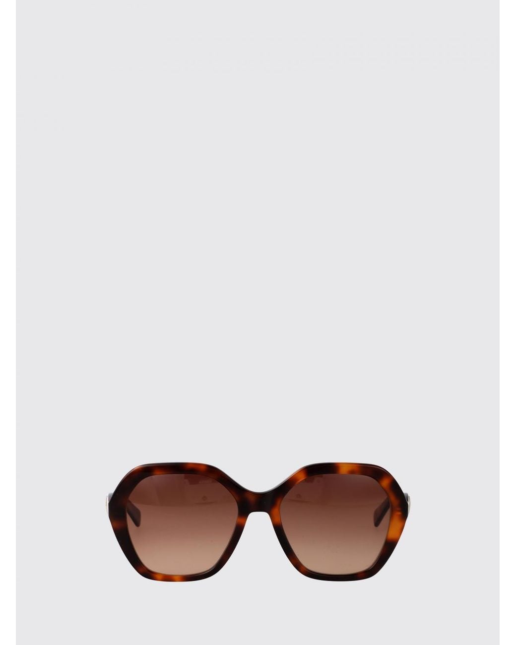 Longchamp White Oversized Irregular-Shaped Sunglasses