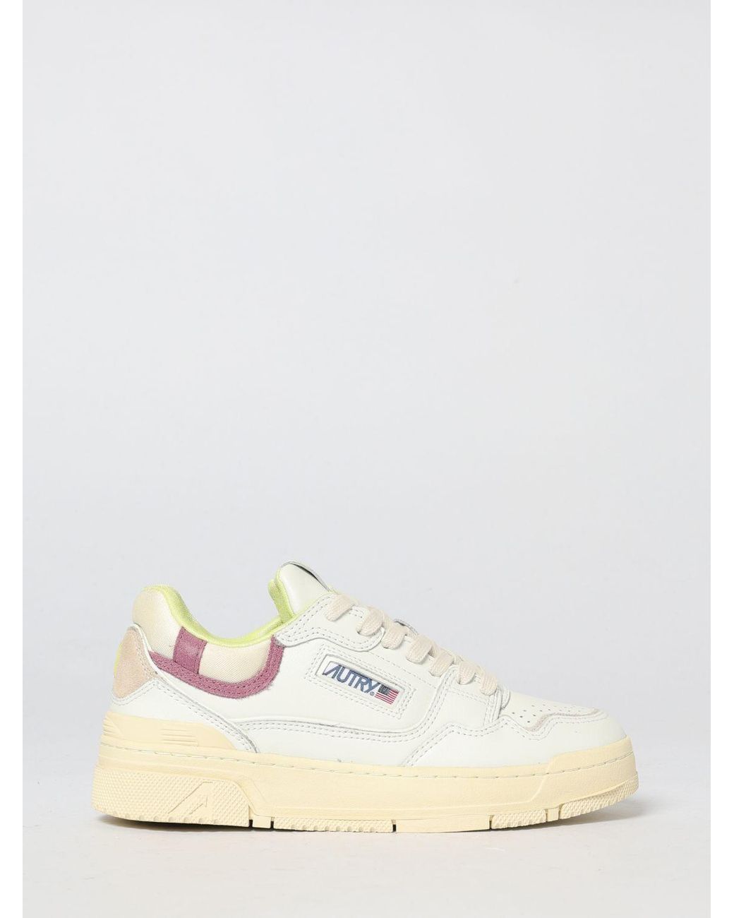 Autry Natural Clc Leather And Mesh Sneakers