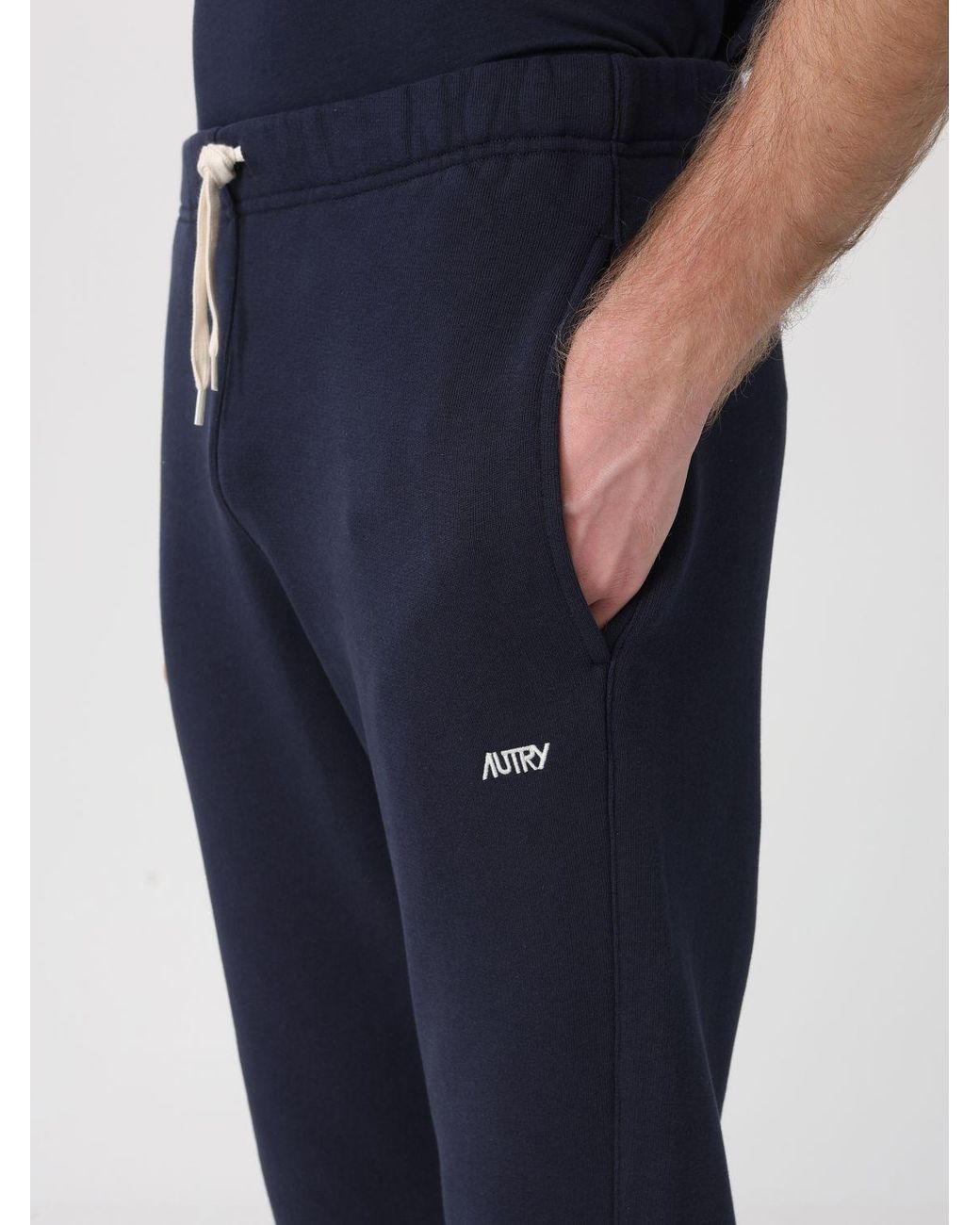 Autry Blue Cotton Jogging Pants for men