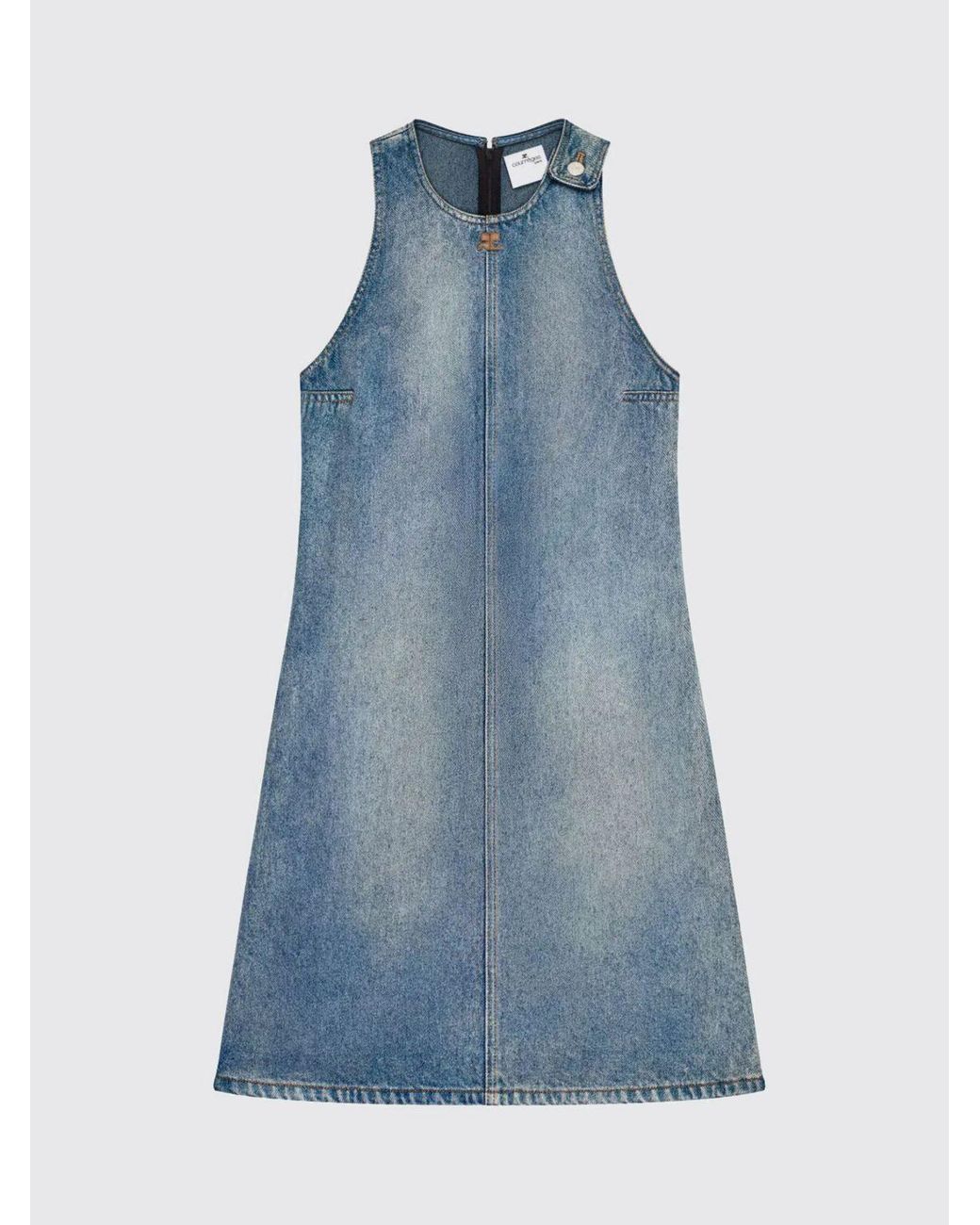 Courreges Blue CourrÈ Ges Denim Dress