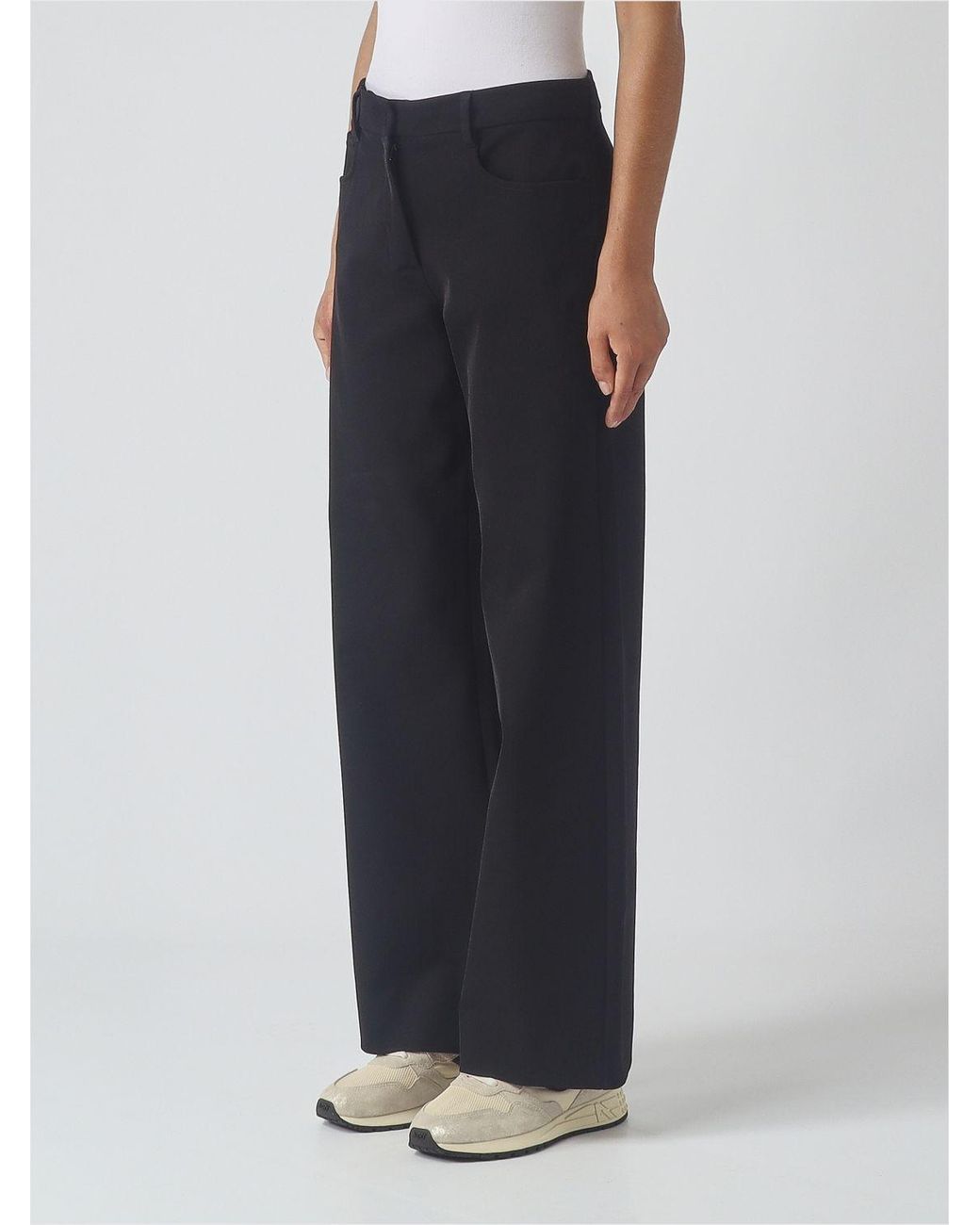 Max Mara Black Gela Wide-Leg Cotton-Blend Trousers