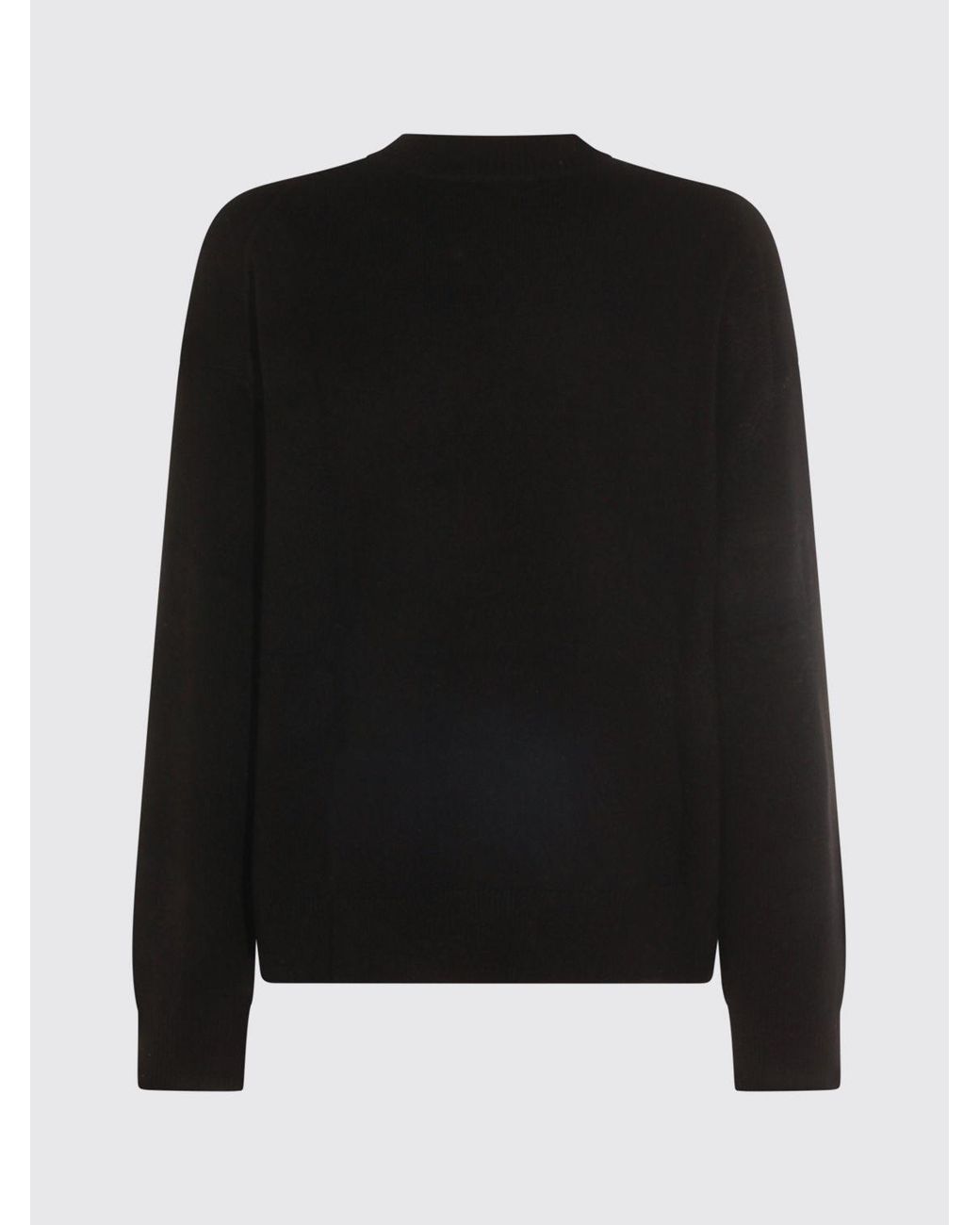 Anine Bing Black Pure Cashmere Crewneck Jumper With Dropped Shoulders