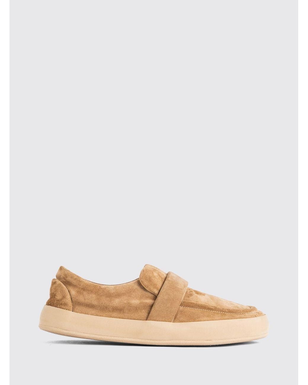Marsèll Natural Guarnello Suede Loafers With Rubber Sole