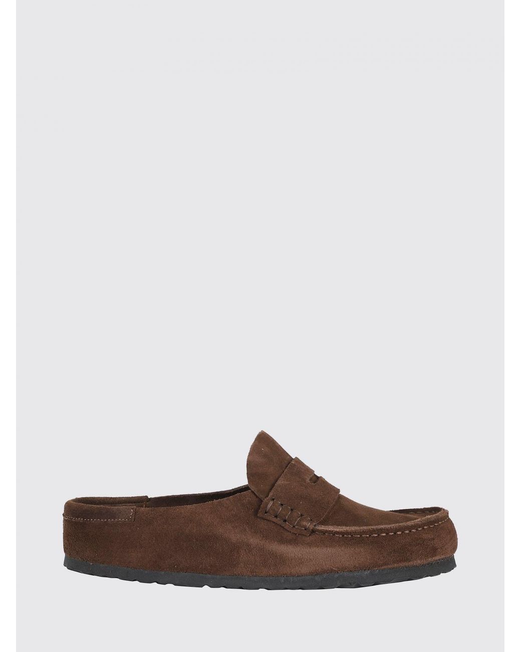 Birkenstock Brown Suede Naples Sabot for men