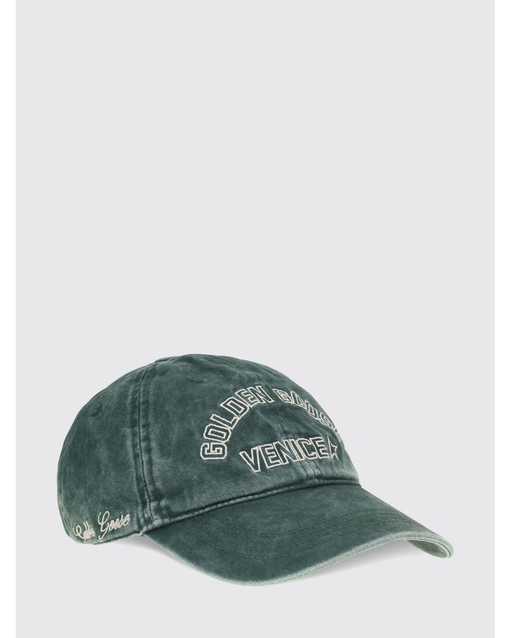 Golden Goose Deluxe Brand Green Cotton Twill Baseball Cap With Embroidered Logo