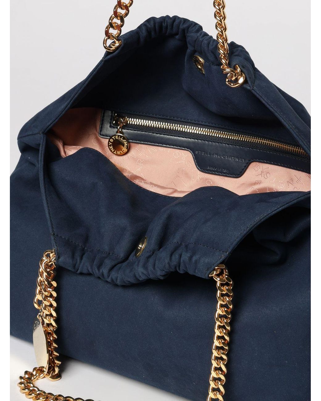 Stella McCartney Blue Falabella Synthetic Leather Shoulder Bag With Chain
