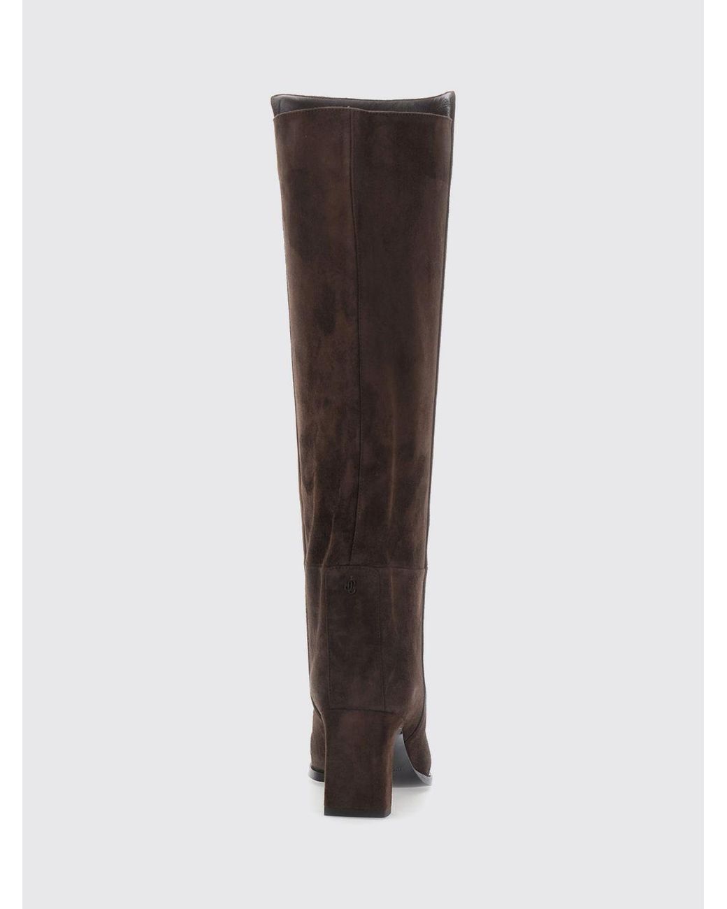 Jimmy Choo Brown Caly Suede Knee-High Boots With Square Heel