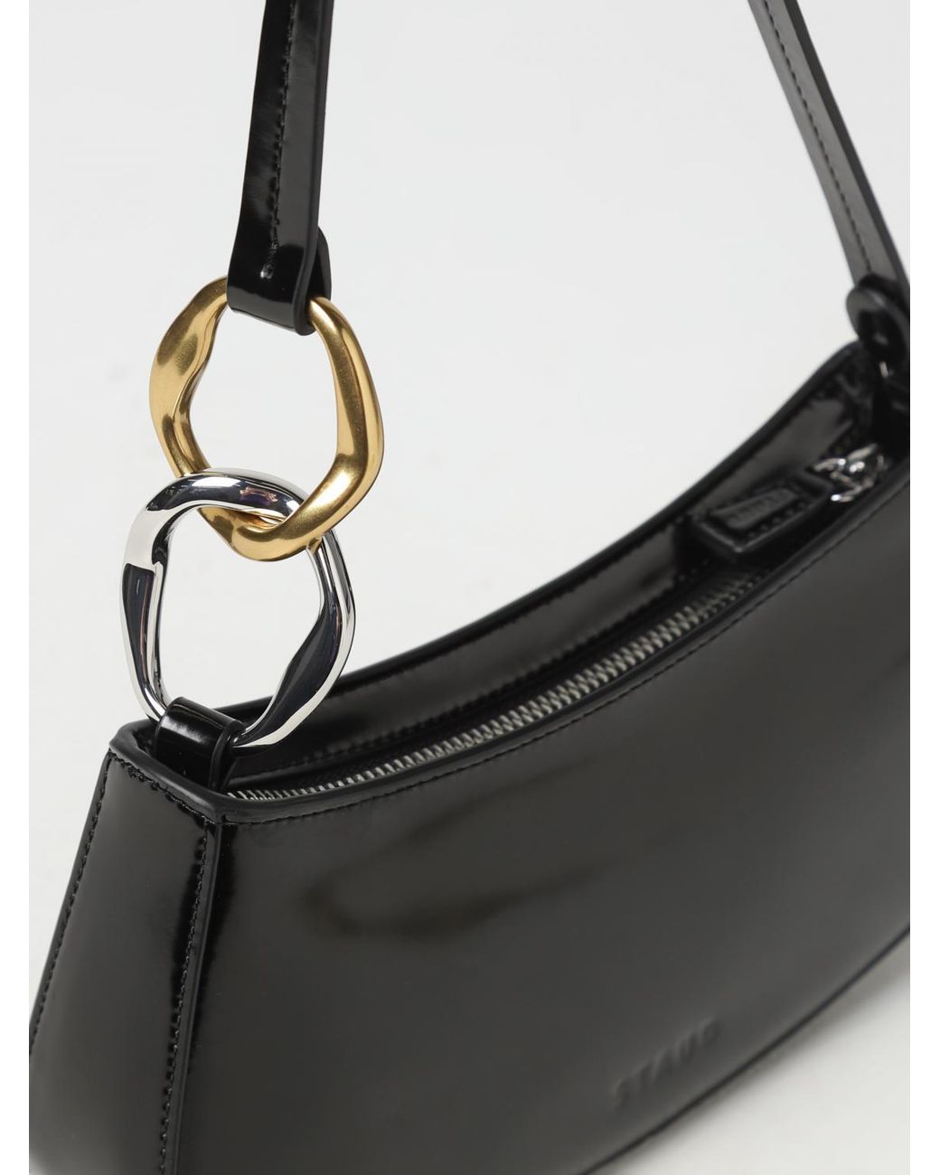 Staud White Ollie Tasche Aus Gebürstetem Leder