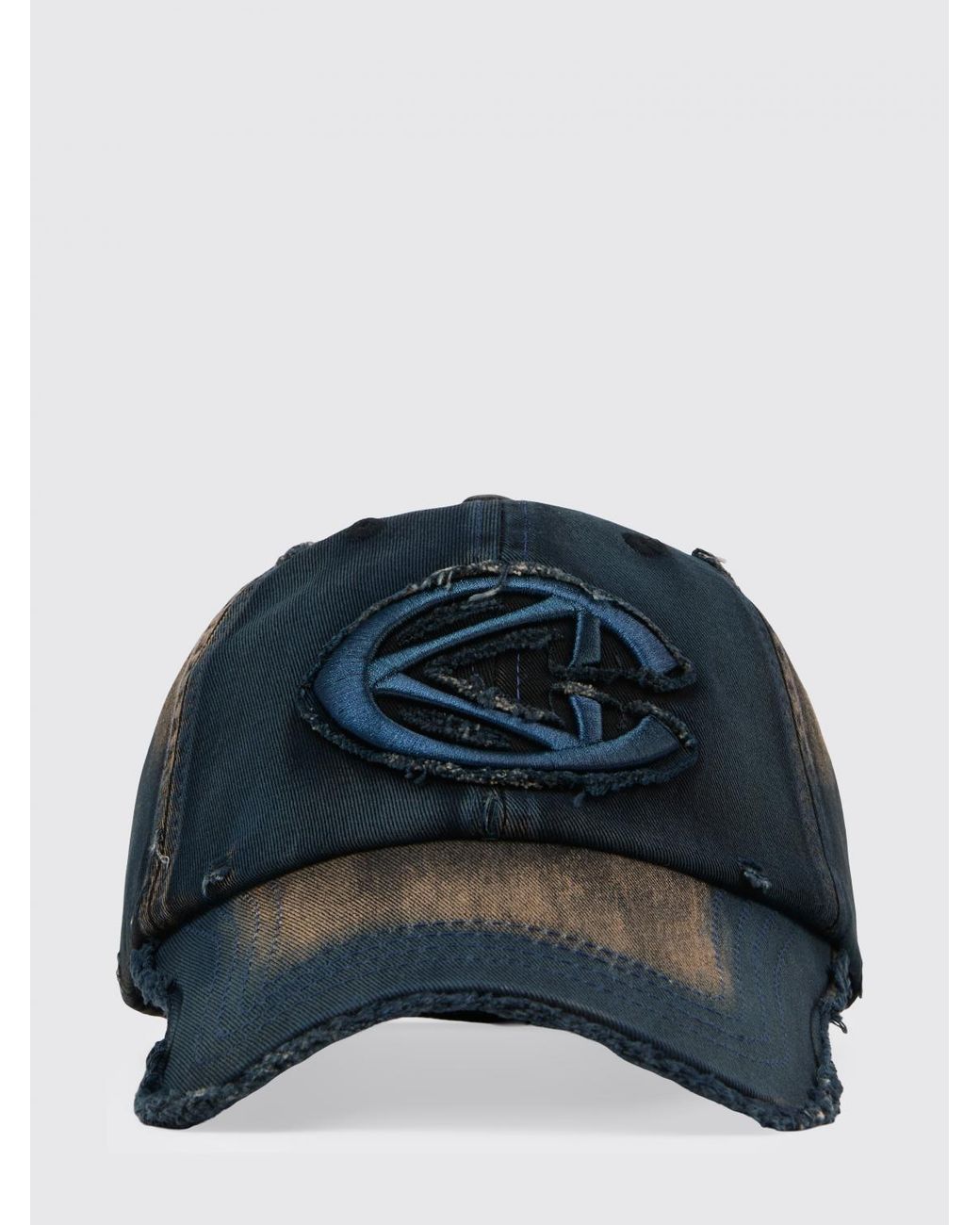 CAMPERLAB Blue Distorted Washed Sprayed Used Cotton Hat