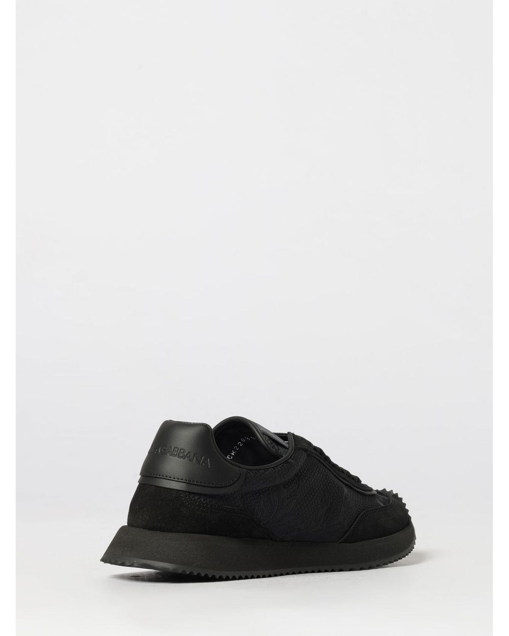 Dolce & Gabbana Black Dolce &Amp Gabbana Dg Cushion Monogram And Embroidery Low-Top Trainers
