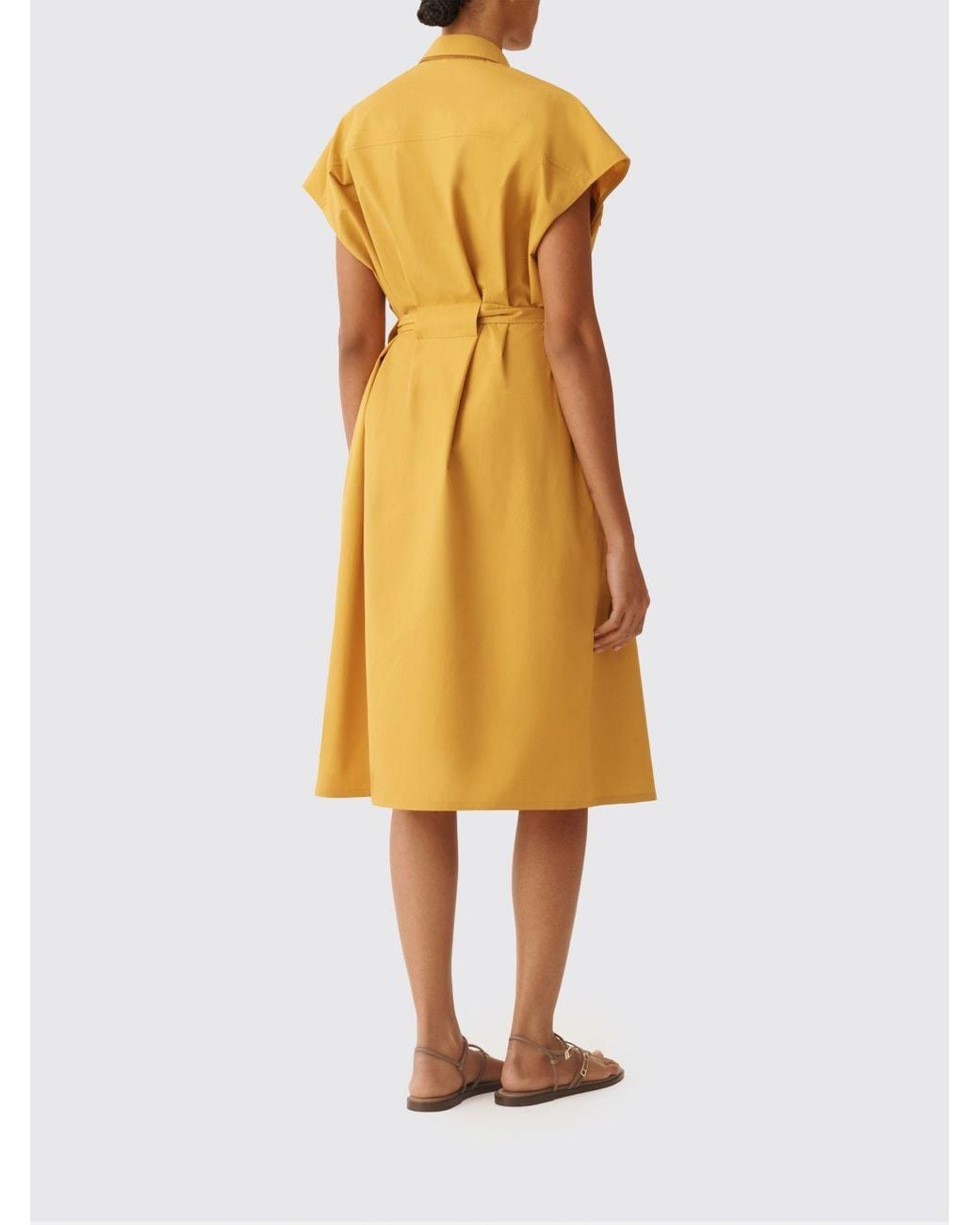 Fabiana Filippi Yellow Chemisier Dress