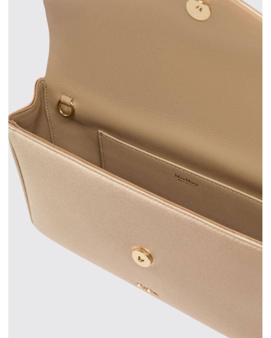 Max Mara Natural Satin Clutch Bag