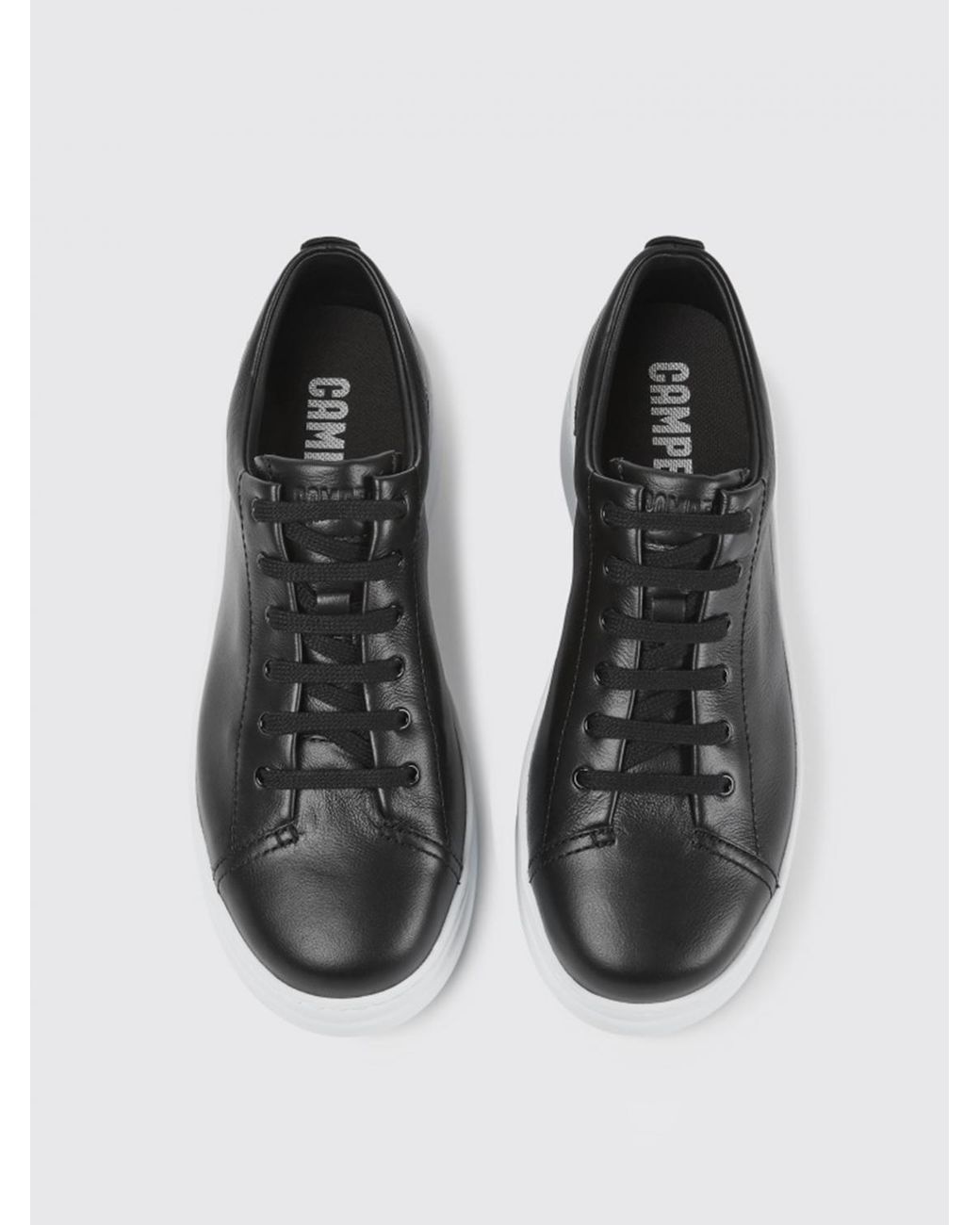 Camper Black Runner Up Sneakers In Calfskin