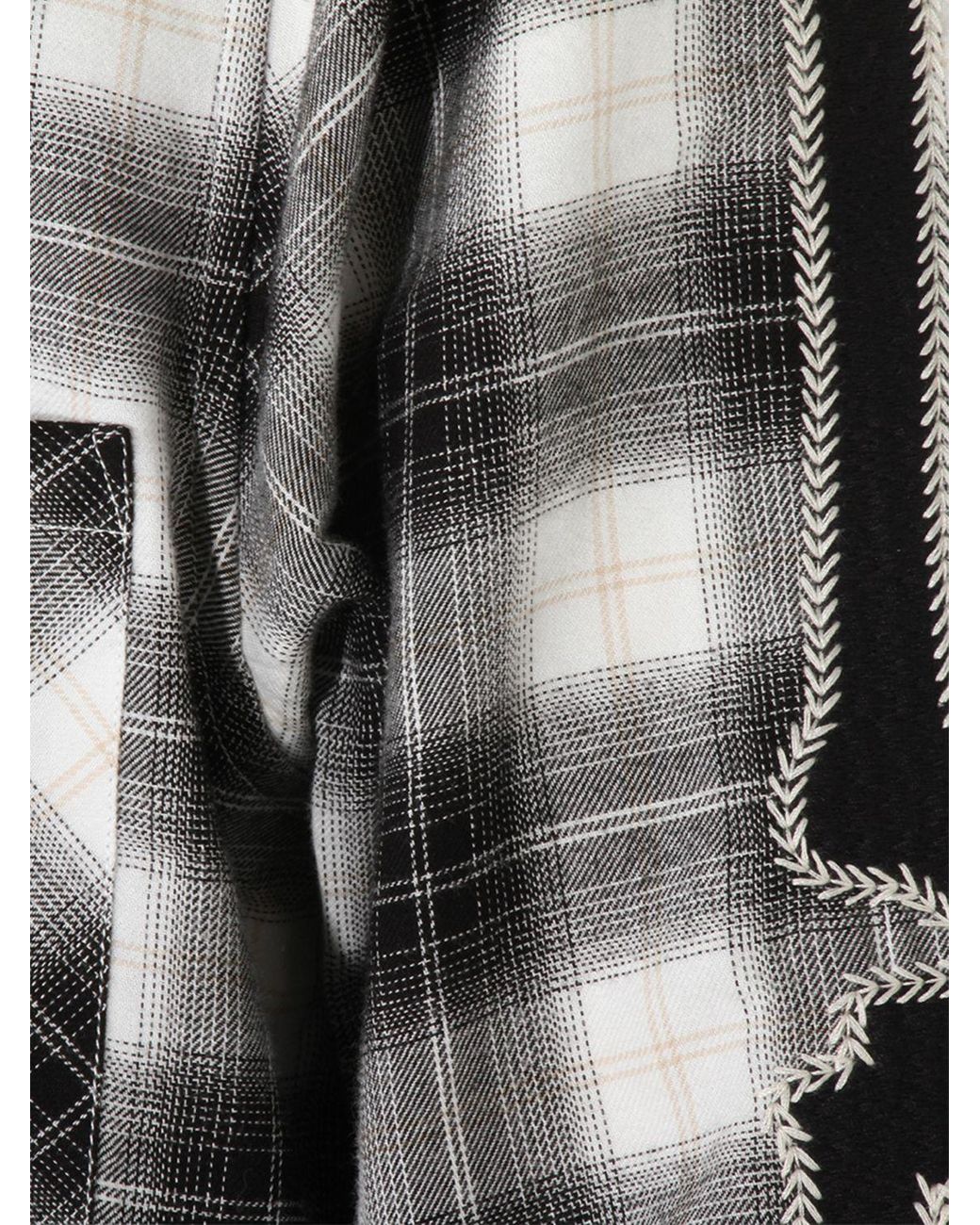 Amiri Gray Check Cotton Shirt for men
