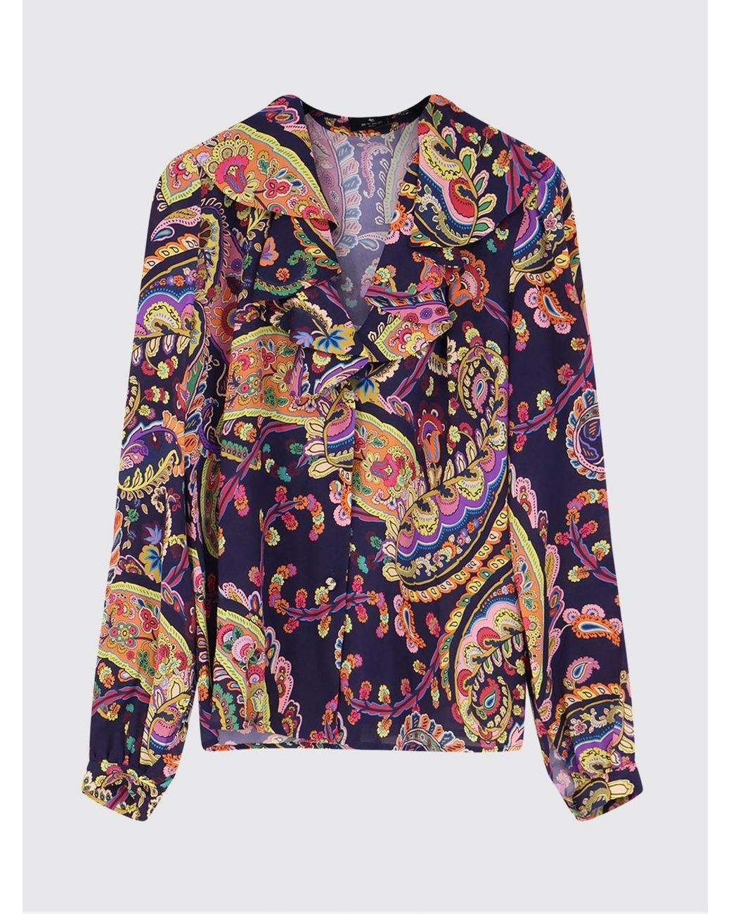 Camisa De Viscosa Con Estampado Paisley Etro de color Multicolor