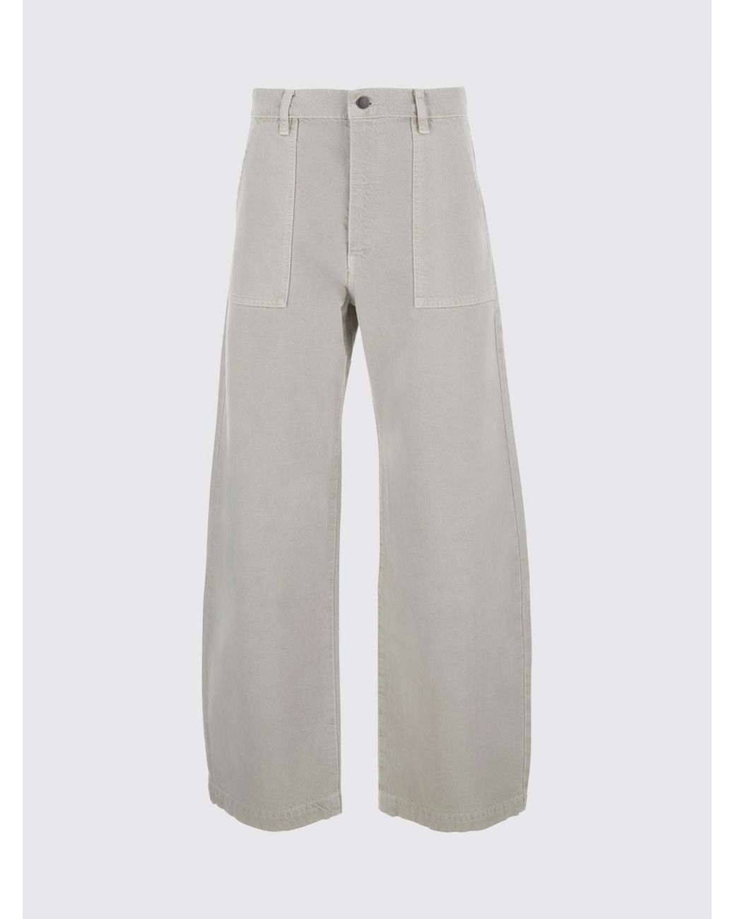 FRAME Gray The Bow Mid-Rise Wide Leg Jeans