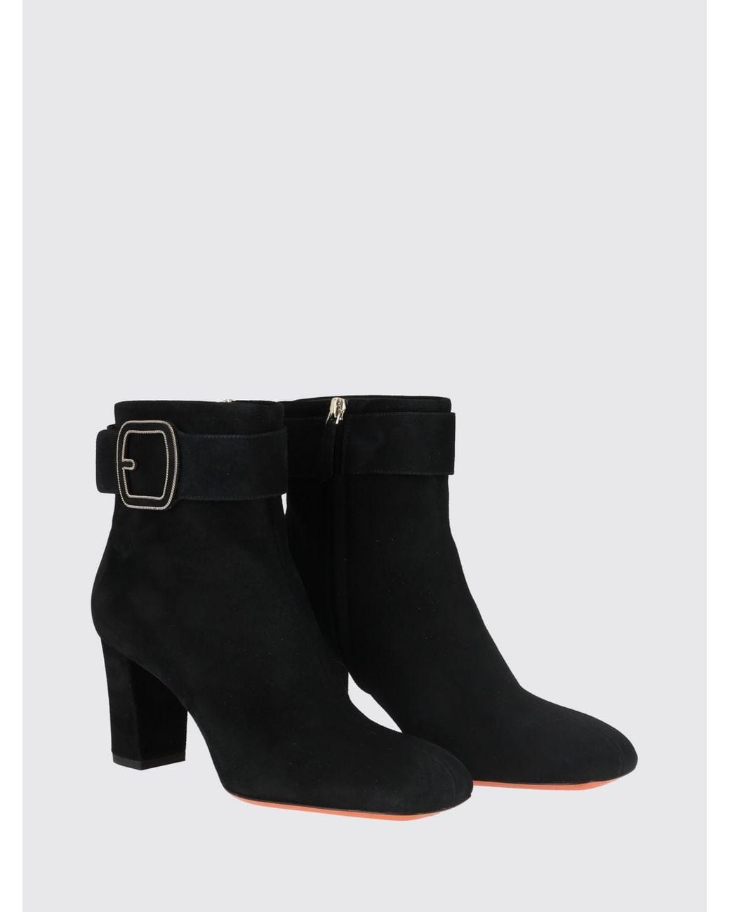Santoni Black Ankle Boots