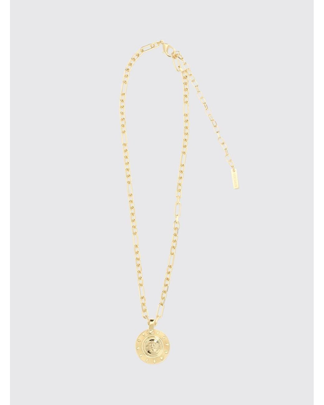 Versace White Adjustable Medusa-Tone Necklace
