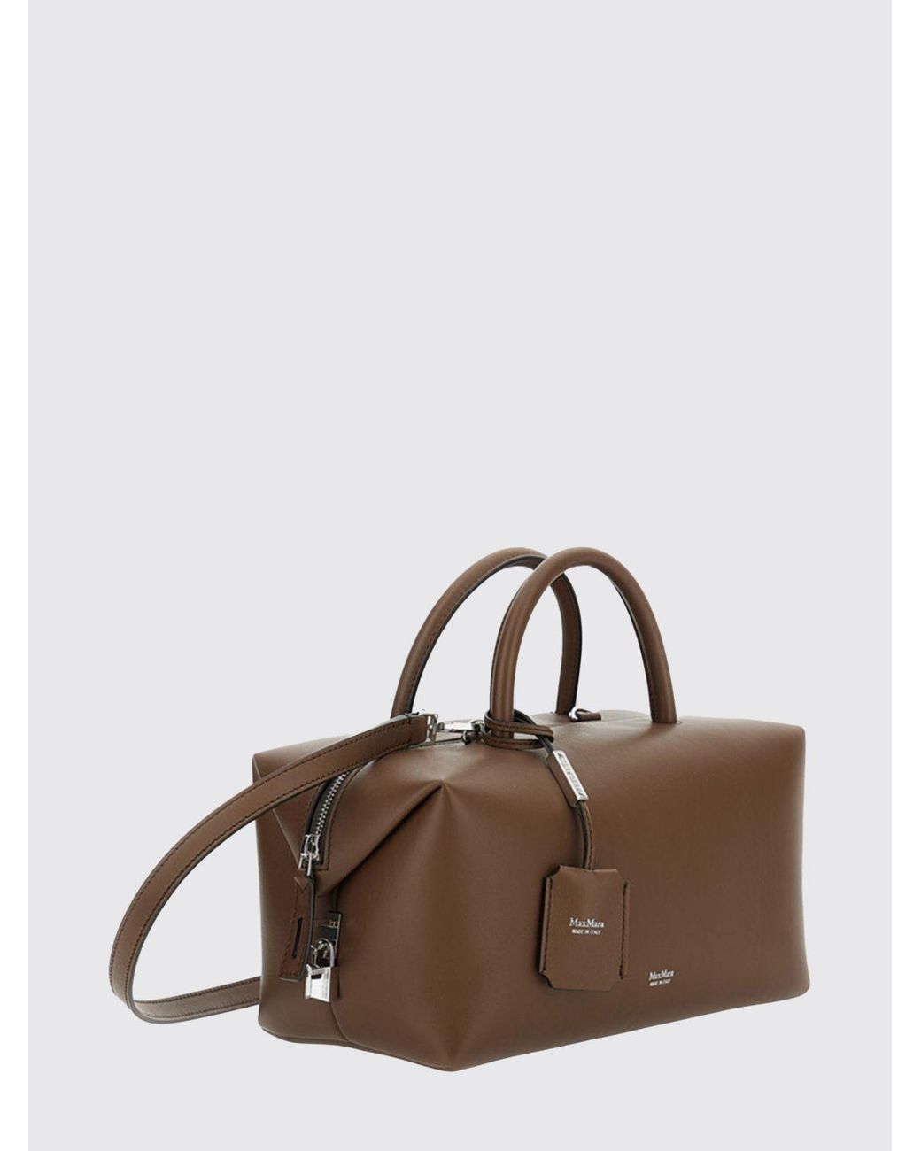Max Mara Brown Smooth Calf Leather Handbag