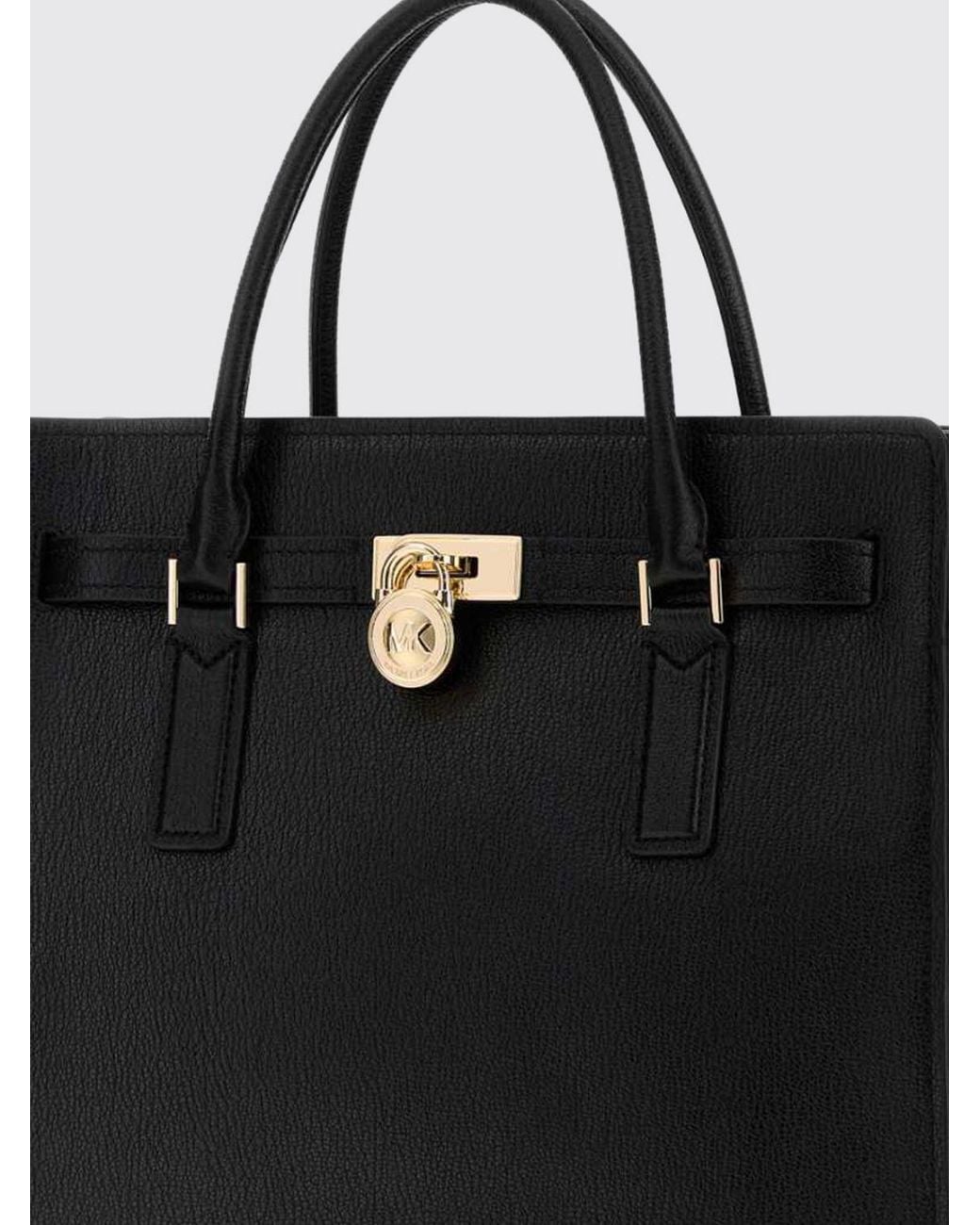 Michael Kors Black Hamilton Moderne Leather Tote Bag With Removable Strap