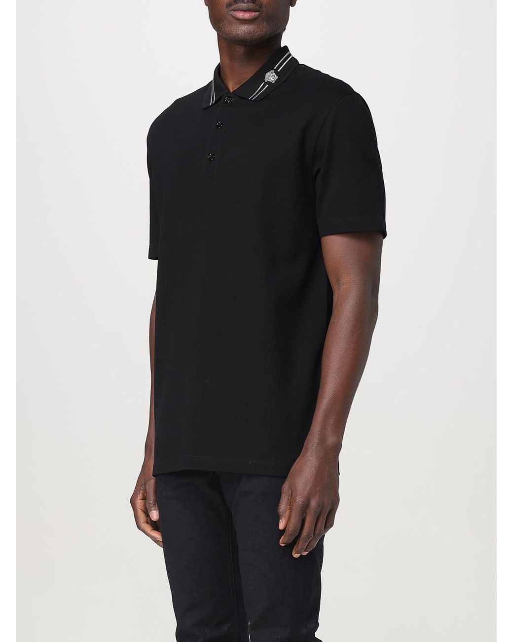 Versace Black Medusa Head Polo Shirt for men