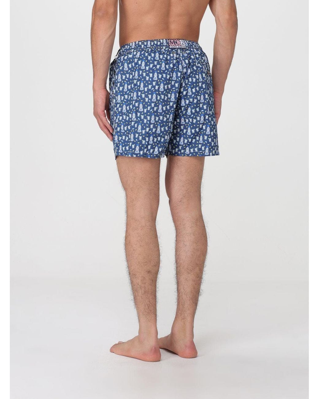 Mc2 Saint Barth Blue Boxer Swim Trunks for men