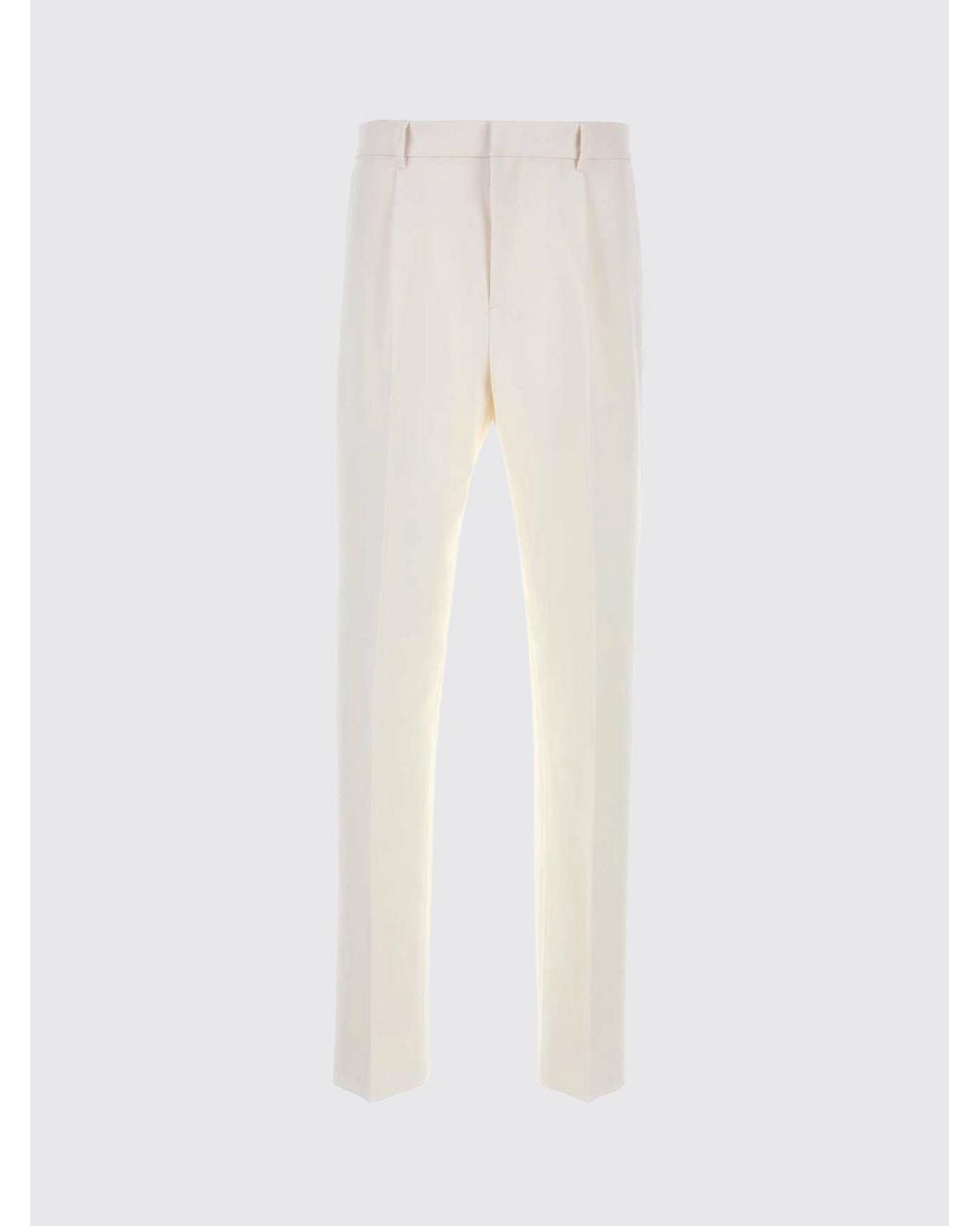 Ferragamo White Slim Fit Tailored Trousers for men