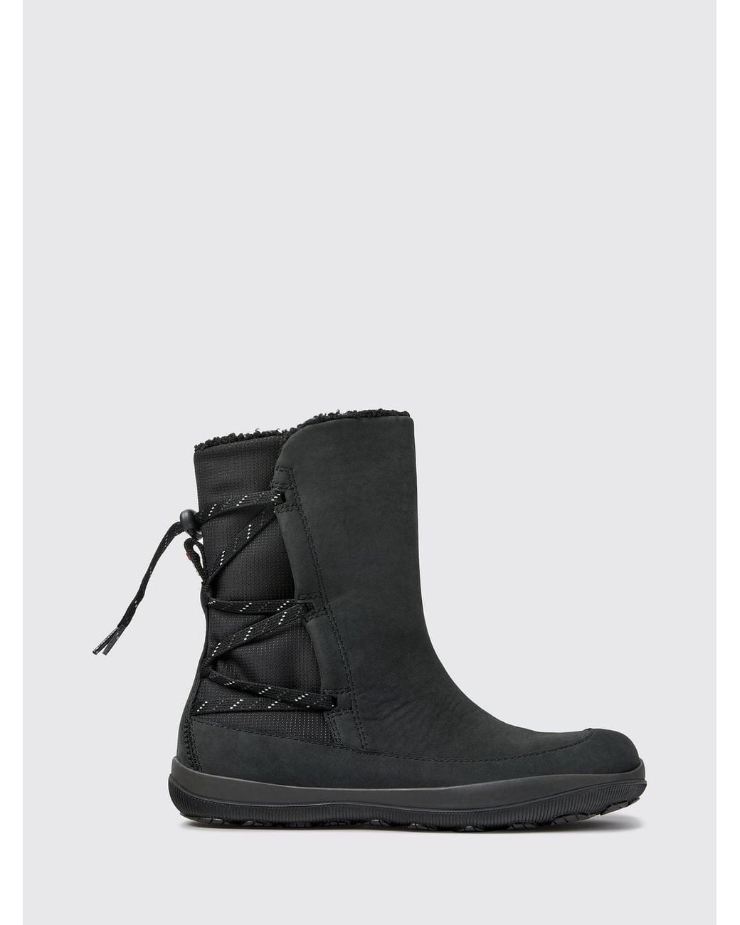 Camper Black Flat Ankle Boot