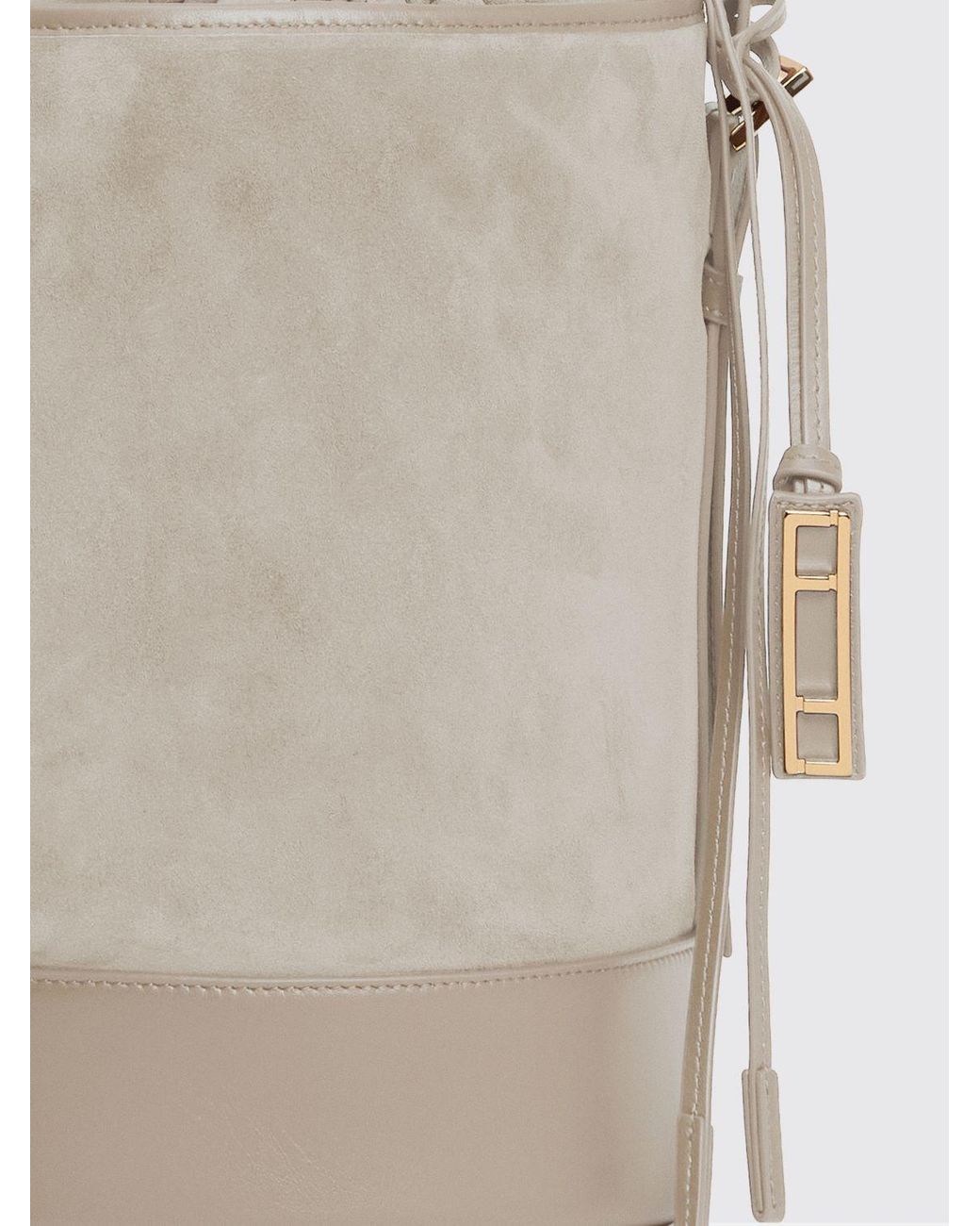Fabiana Filippi White Suede Bucket Bag