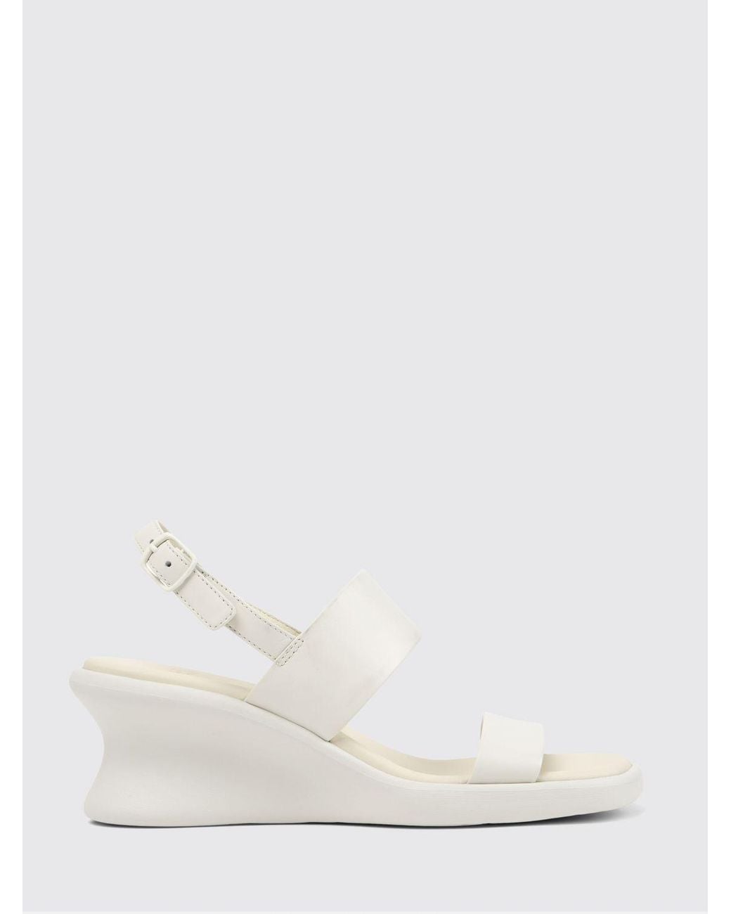 Camper White Louise Leather Sandal