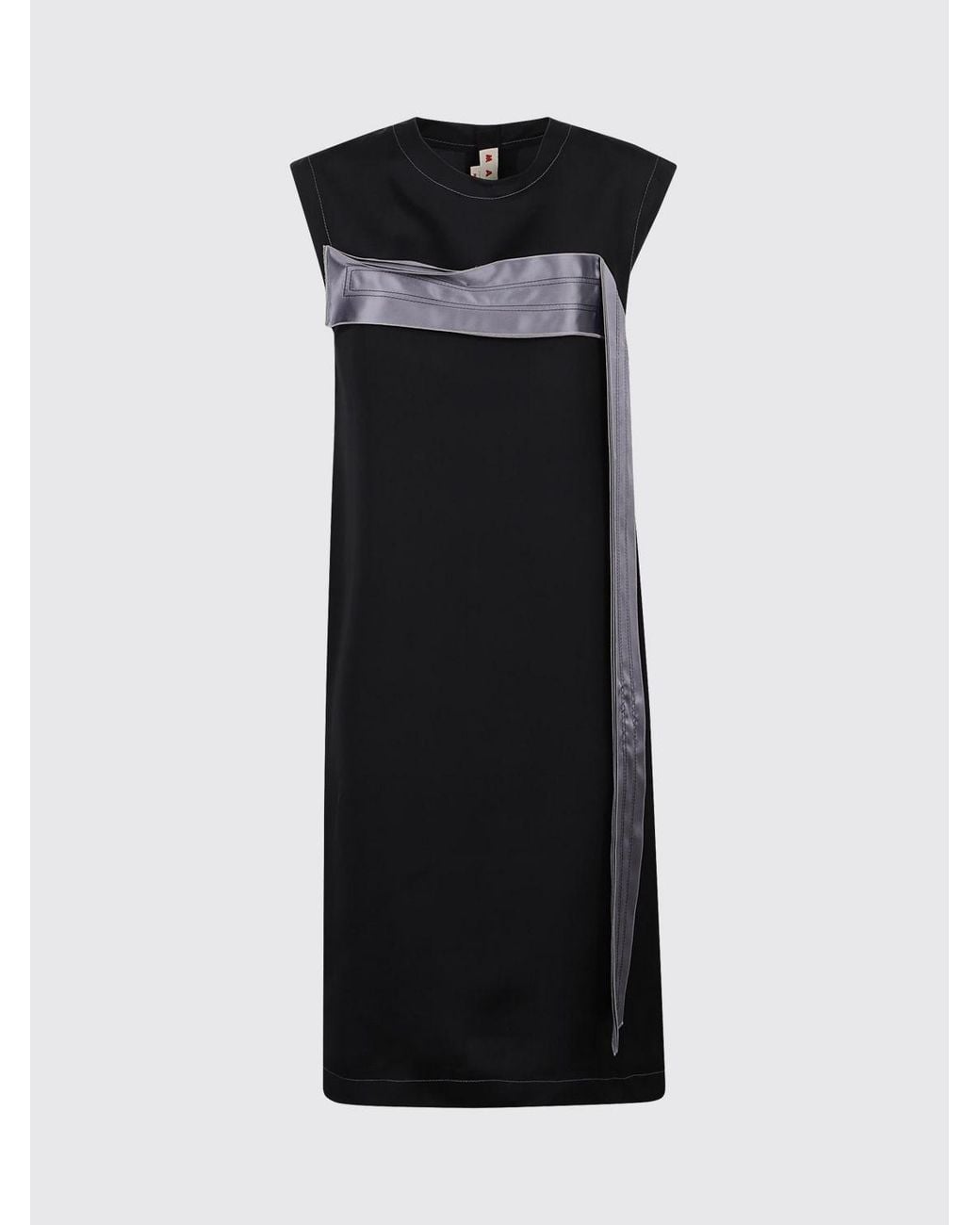 Marni Black Sleeveless Mini Sheath Dress