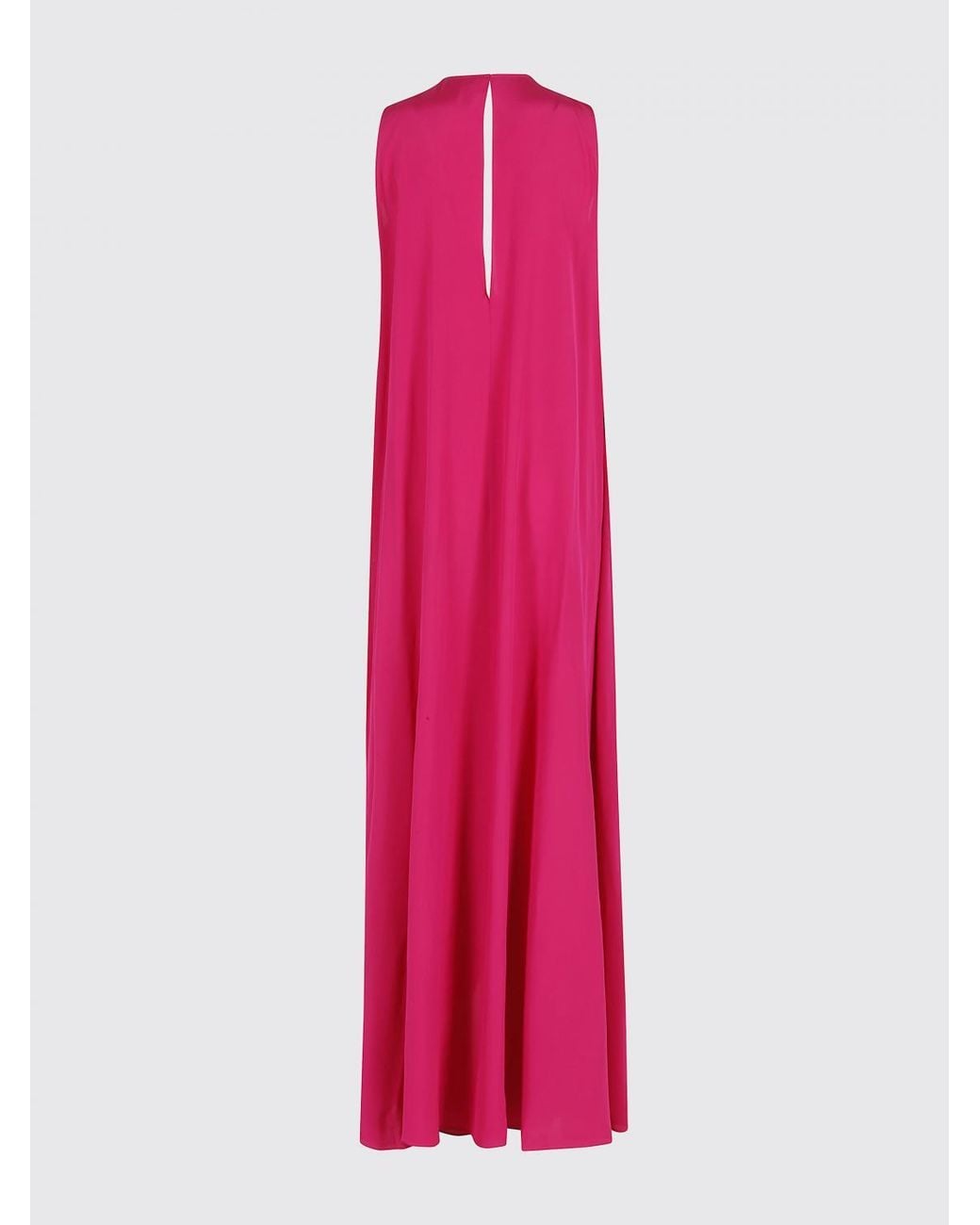 Gianluca Capannolo Pink Off-The-Shoulder Pure Silk Midi Tunic