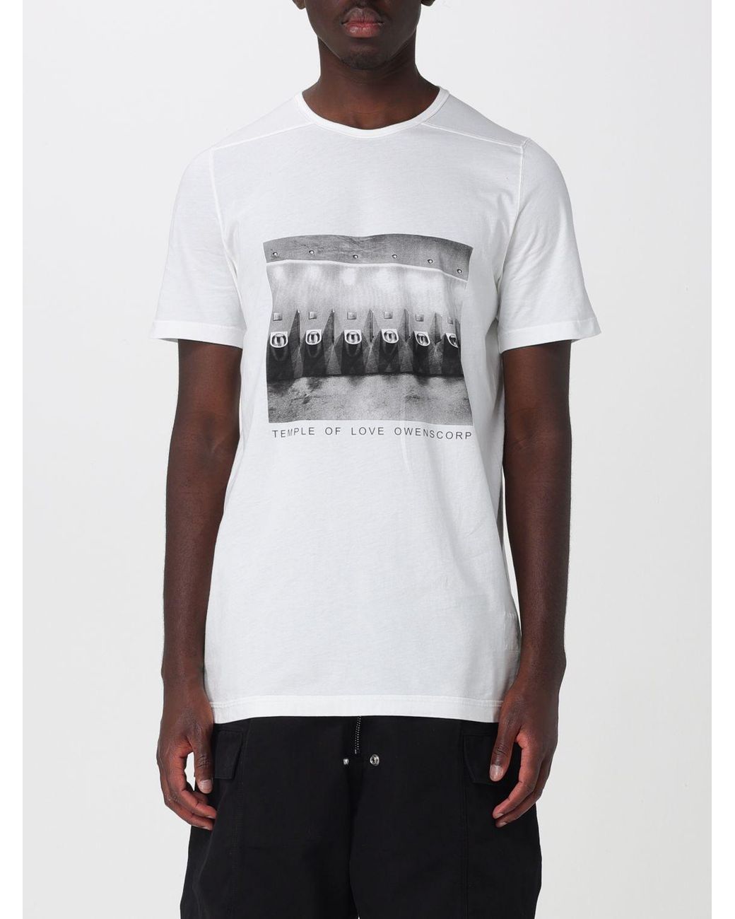Rick Owens White T-Shirt for men