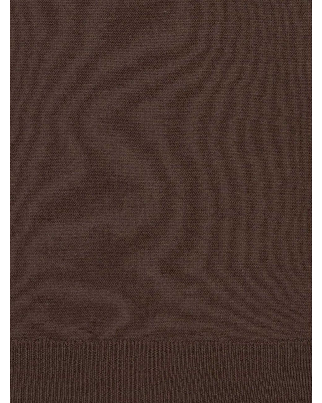 Fedeli Brown Crew-Neck Jumper for men