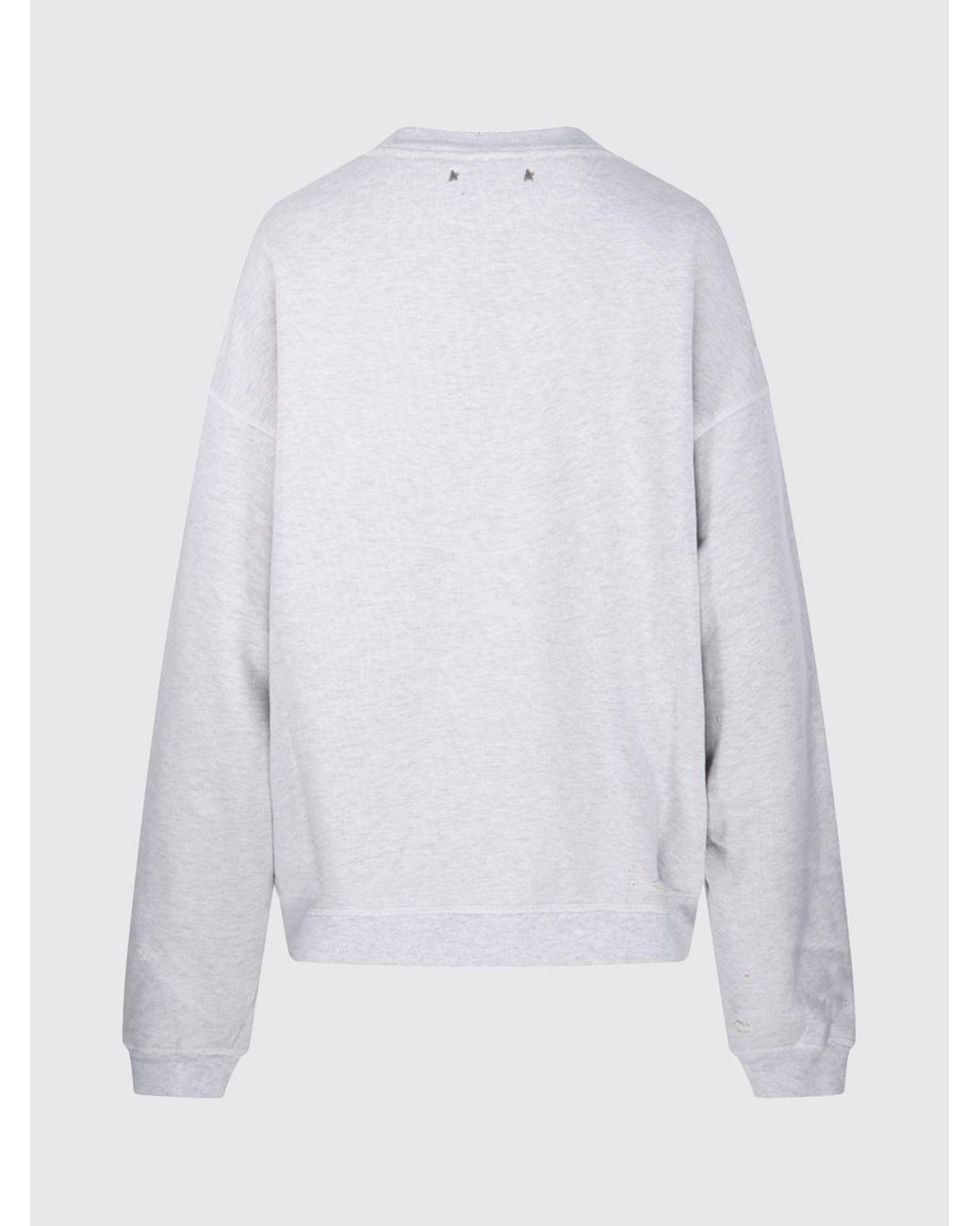 Golden Goose Deluxe Brand Gray Cotton Crewneck Sweatshirt for men