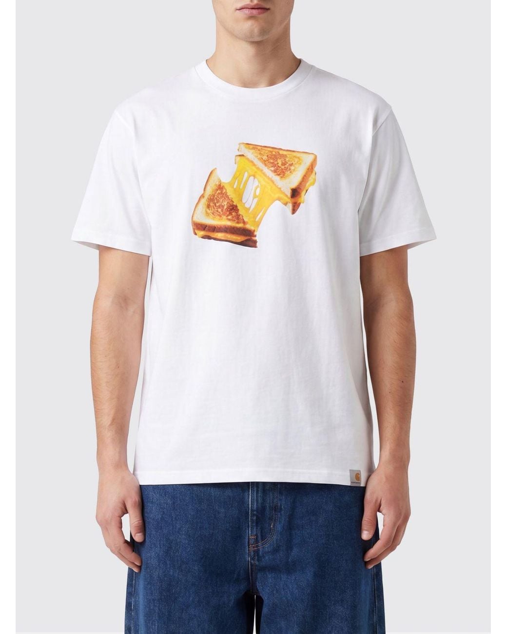 Carhartt White Pop Graphic Print Cotton T-Shirt for men