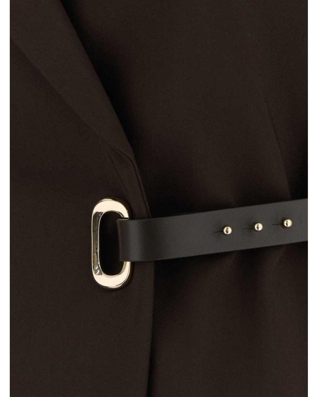 Sportmax Black Tailored Viscose Waistcoat With Side Closure And Adjustable Ties