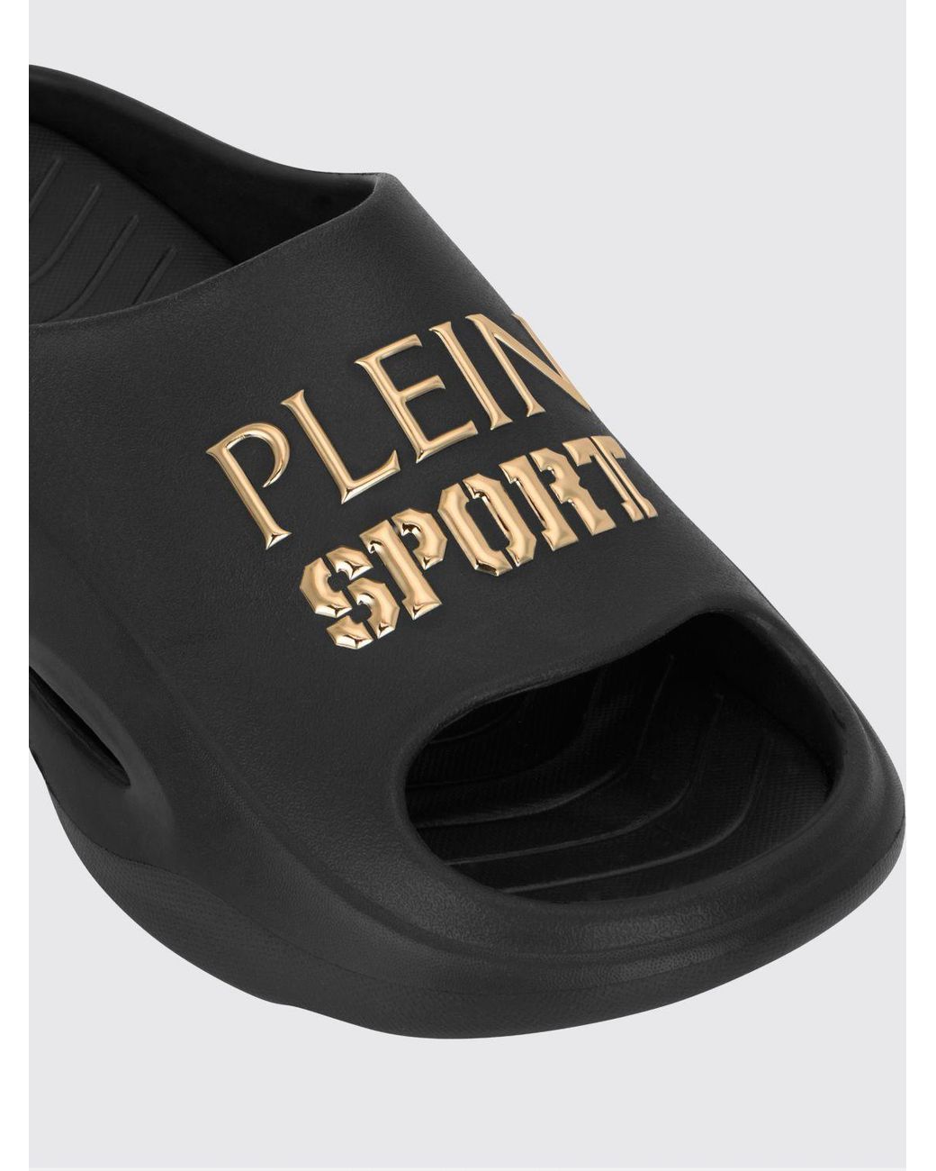 Philipp Plein White Rubber Slide Sandals With Printed Logo for men