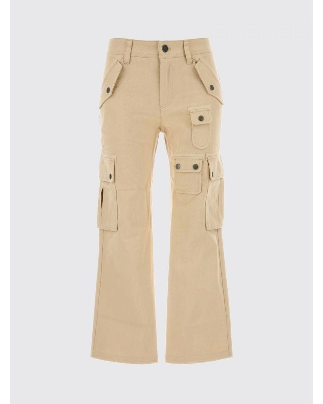 Isabel Marant Natural Josine Cotton Cargo Trousers
