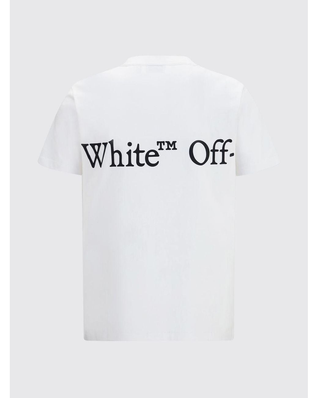 Off-White c/o Virgil Abloh White Cotton Crew Neck T-Shirt With Contrasting Logo for men