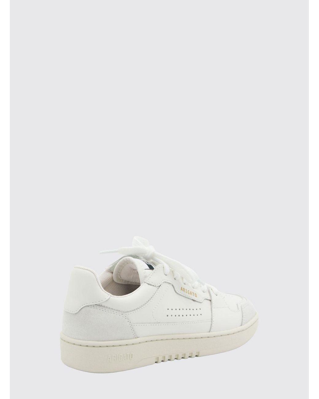 Axel Arigato White Dice Lo Leather And Suede Sneakers With Perforated Toe