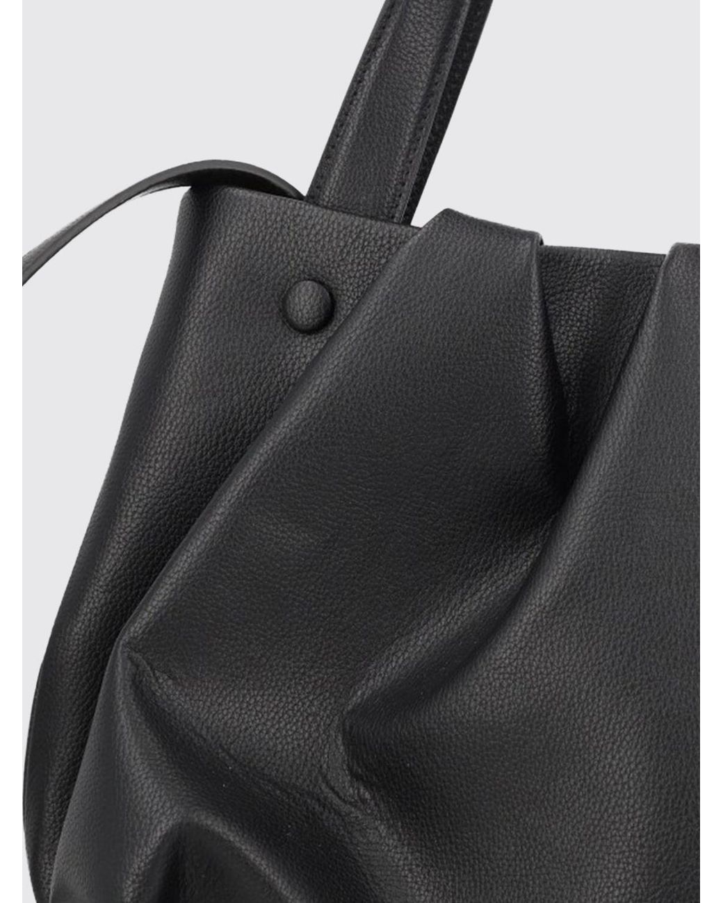 THEMOIRÈ Black ThemoirÈ Draped Vegan Leather Shoulder Bag With Removable Strap