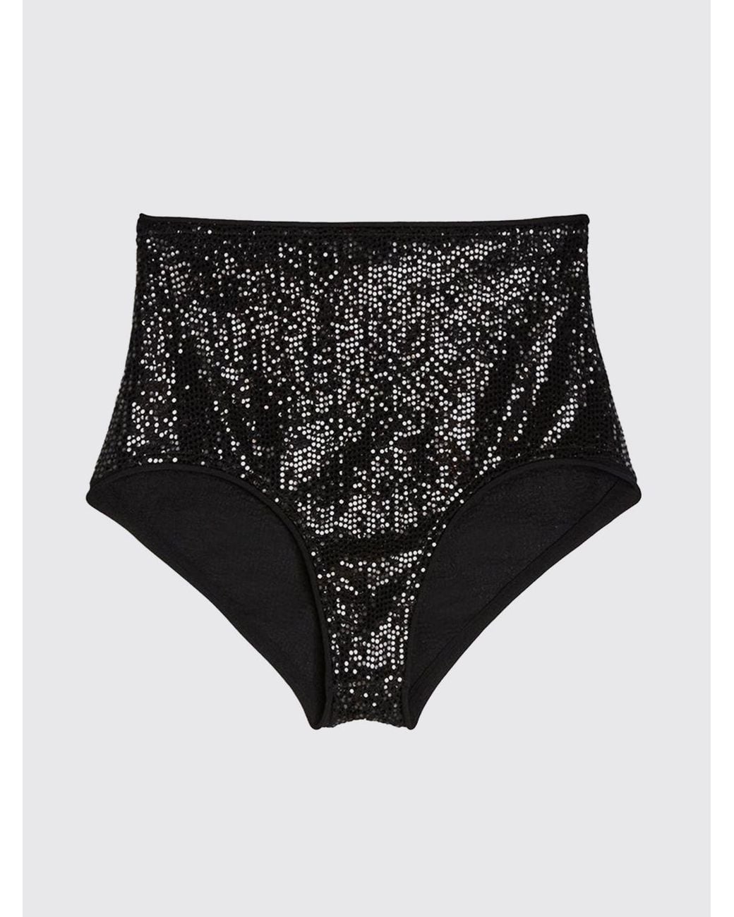 MACCAPANI Black Sequin Polyamide Culotte Shorts