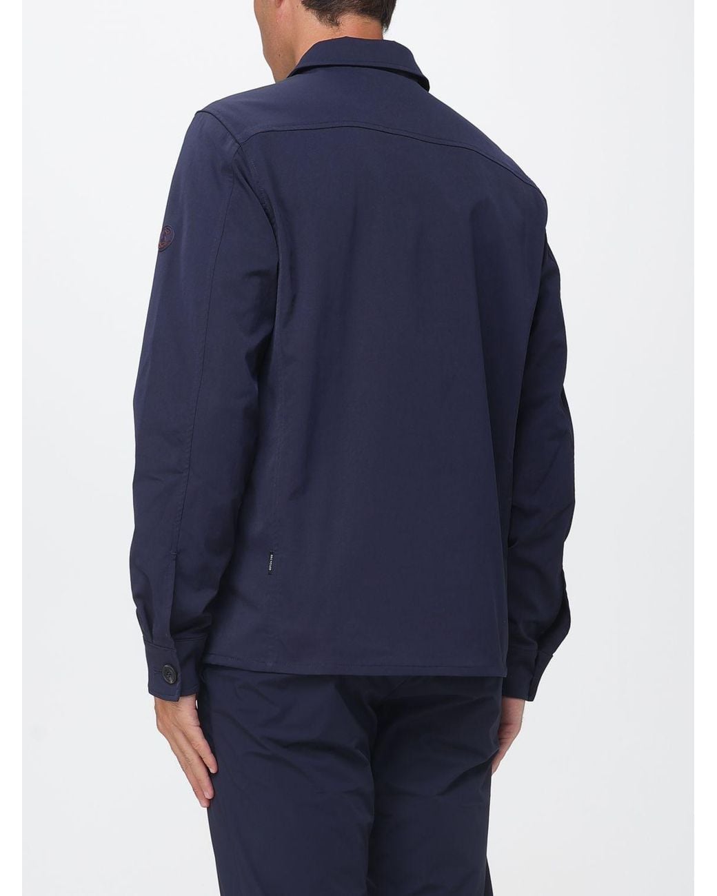 Save The Duck Blue Basil Water-Repellent Technical Fabric Shirt Jacket By for men