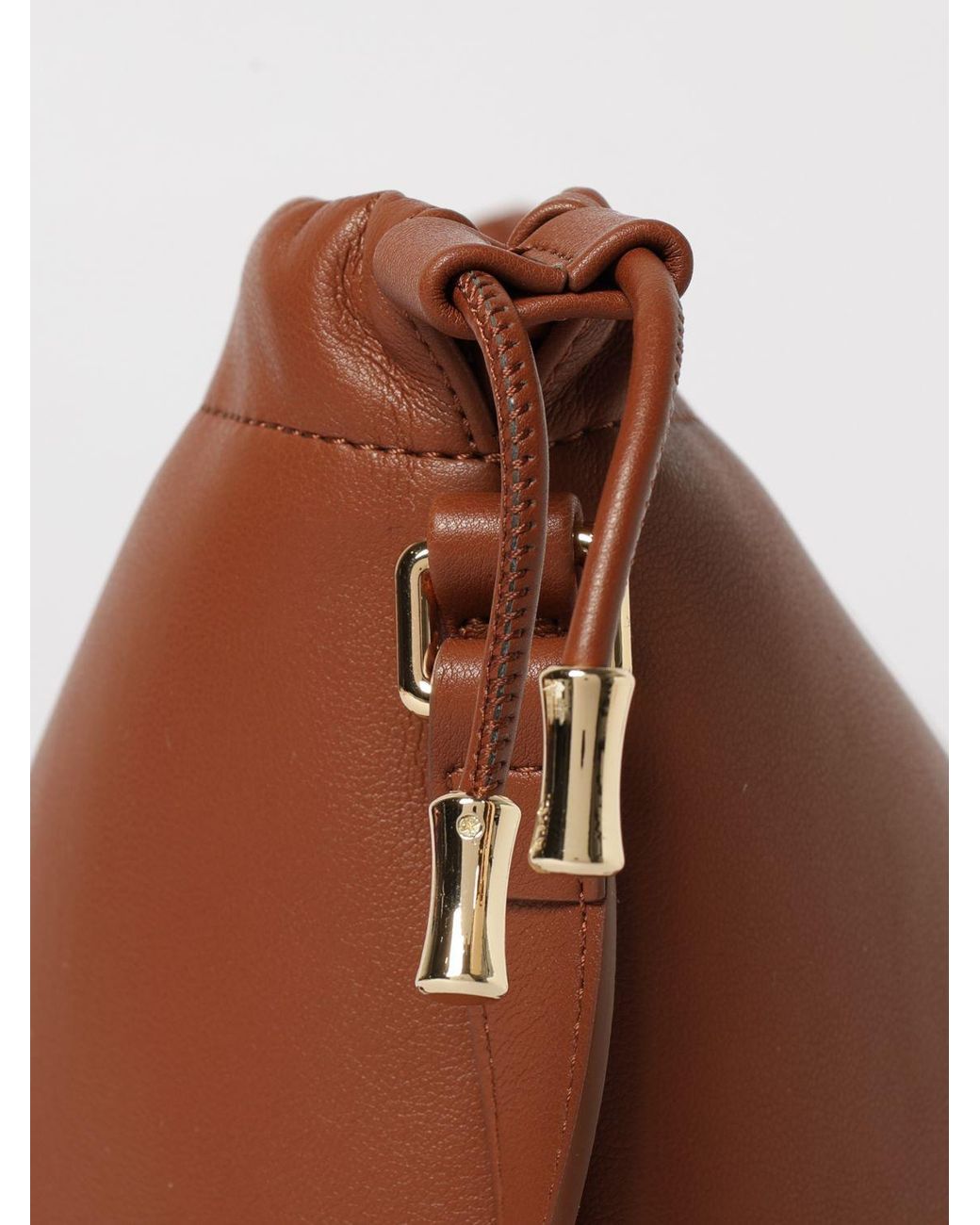 A.P.C. Brown Ninon Bucket Bag With Drawstring Closure And Adjustable Strap