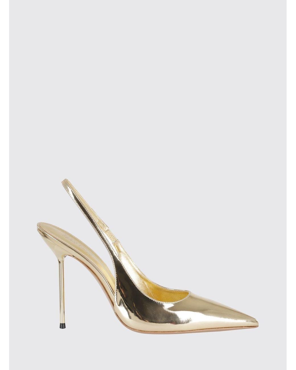 Paris Texas White Lidia Laminated Patent Leather Slingback Pumps